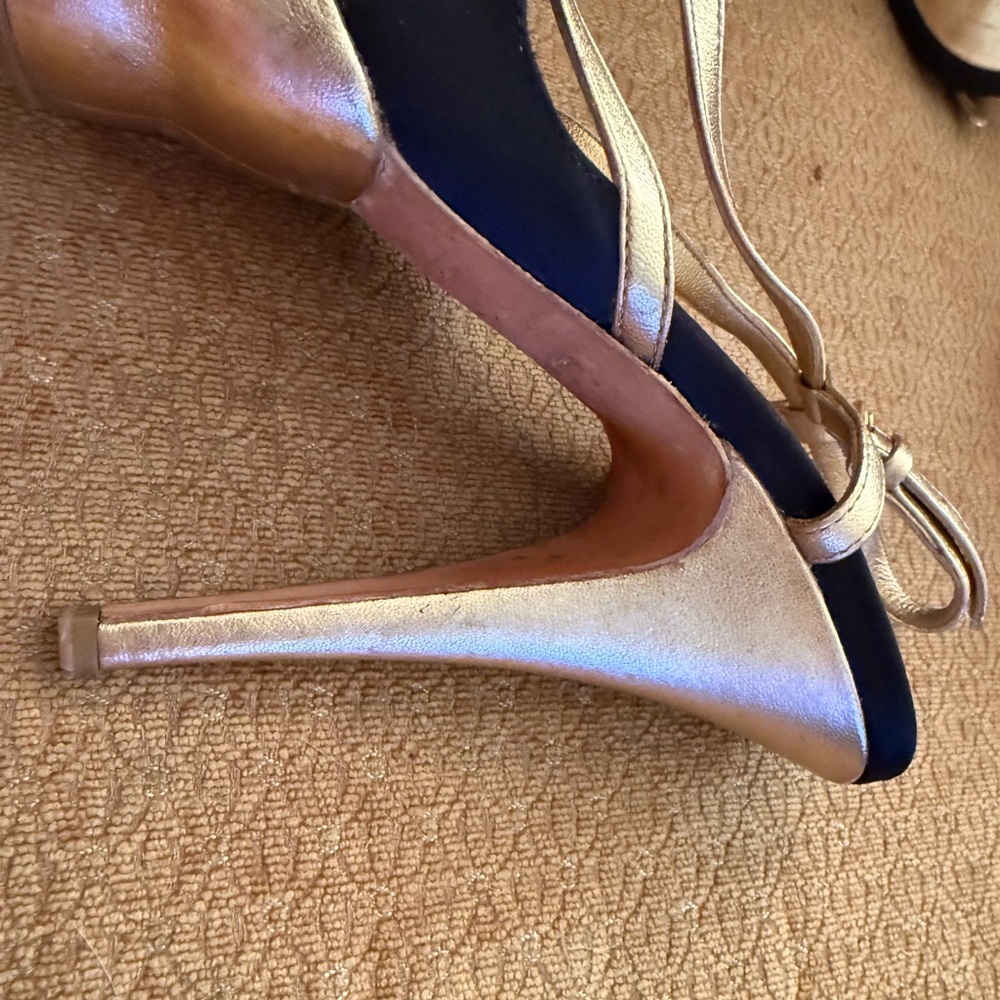 Miu Miu Black and Gold Platform Heels - Picture 14 of 14